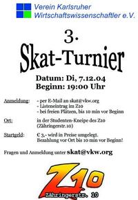 Skat-Turnier plakat