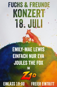 Singer-Songwriter:Emily-Mae Lewis,Einfach Nur Eva,Joules the Fox plakat