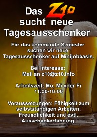 Tagesausschenker-Vergabesitzung plakat