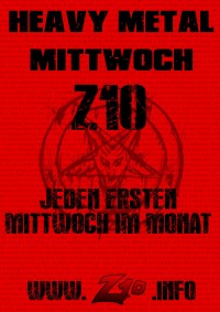 35 Jahre Z10 - Kickerturnier und Metalmittwoch plakat