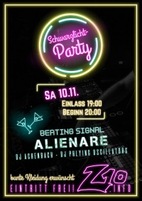 Schwarzlichtparty plakat