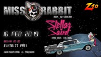 Miss Rabbit und Stellar Saint Konzert plakat