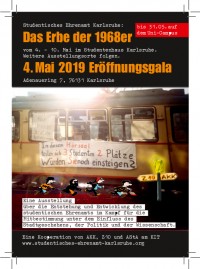 Eröffnungsgala: Studentisches Ehrenamt Karlsruhe nach 68 plakat