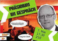 Präsidium im Gespräch plakat