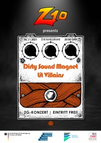 Livemusik von Dirty Sound Magnet und Lit Villains plakat