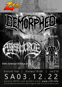 Death Metal Konzert (Demorphed, Arkham Circle, Axit) plakat