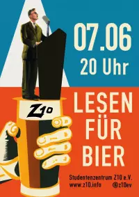 Lesen für Bier plakat